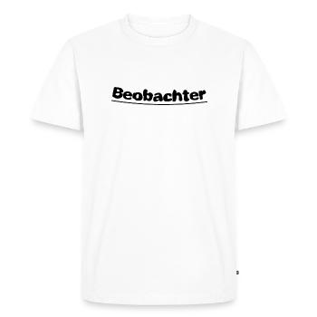 Observateur - T-shirt Premium bio Homme - blanc - Devant - Nico (187cm)