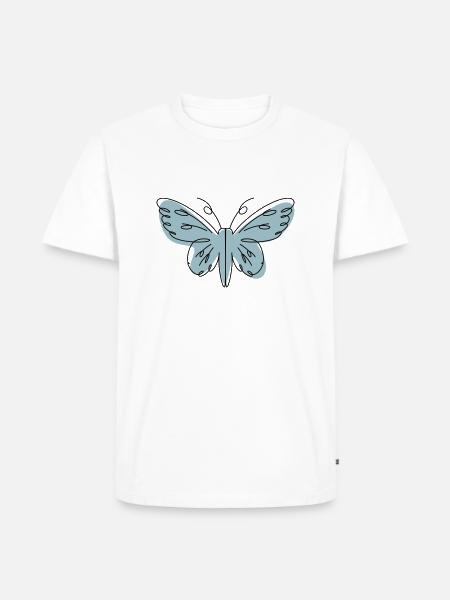 Papillon de conception abstraite - T-shirt Premium bio Homme - blanc