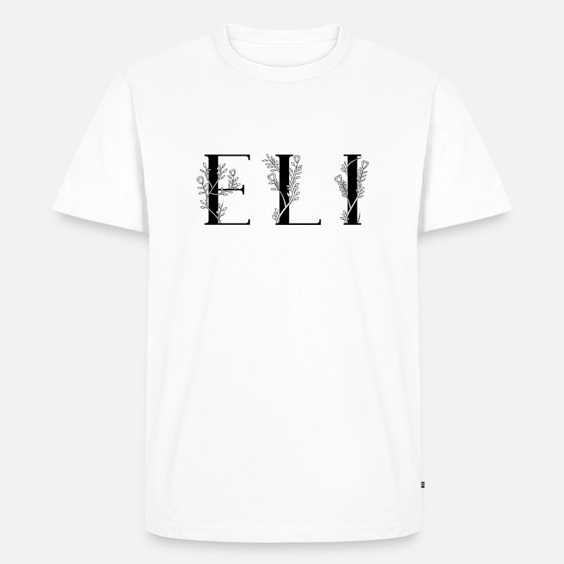 Name - Eli - Männer Premium Bio T-Shirt - Weiß