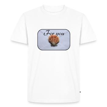 Lettre pour vous - T-shirt Premium bio Homme - blanc - Devant - Nico (187cm)