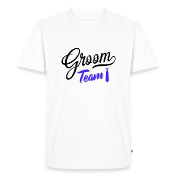 groom team - Men's Premium Organic T-Shirt - white - Front - Nico (187cm)