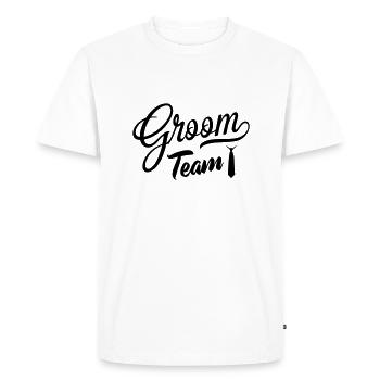 groom team - Men's Premium Organic T-Shirt - white - Front - Nico (187cm)
