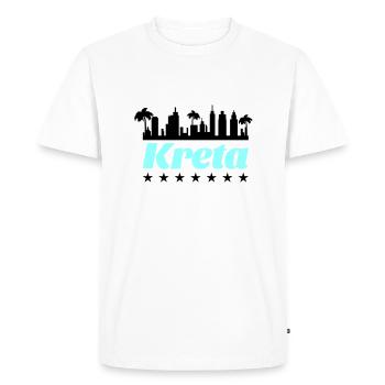 Crète - T-shirt Premium bio Homme - blanc - Devant - Nico (187cm)
