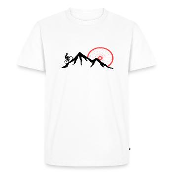VTT VTT VTT Alpinisme - T-shirt Premium bio Homme - blanc - Devant - Nico (187cm)