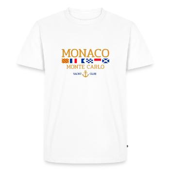 Monaco - Monte Carlo - Yacht Club - T-shirt Premium bio Homme - blanc - Devant - Nico (187cm)