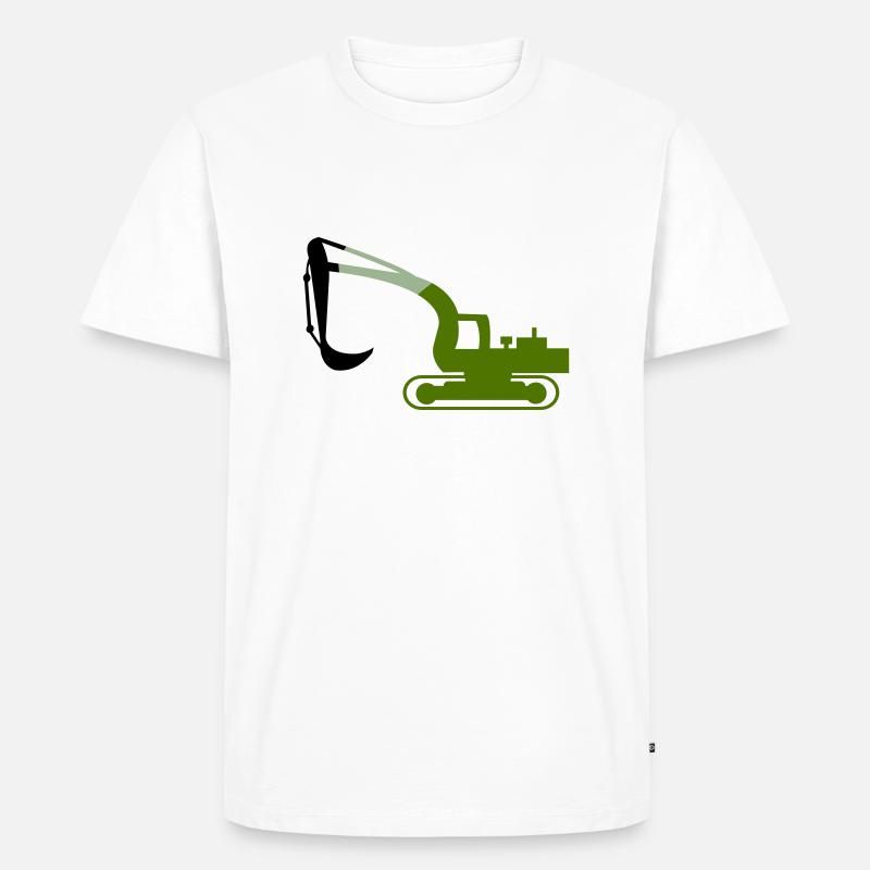 bagger - Männer Premium Bio T-Shirt - Weiß