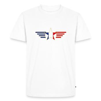 I Love France Elegance Style Design T-Shirt - T-shirt Premium bio Homme - blanc - Devant - Nico (187cm)