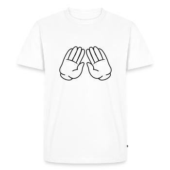 Comic Hands 02 - Men's Premium Organic T-Shirt - white - Front - Nico (187cm)