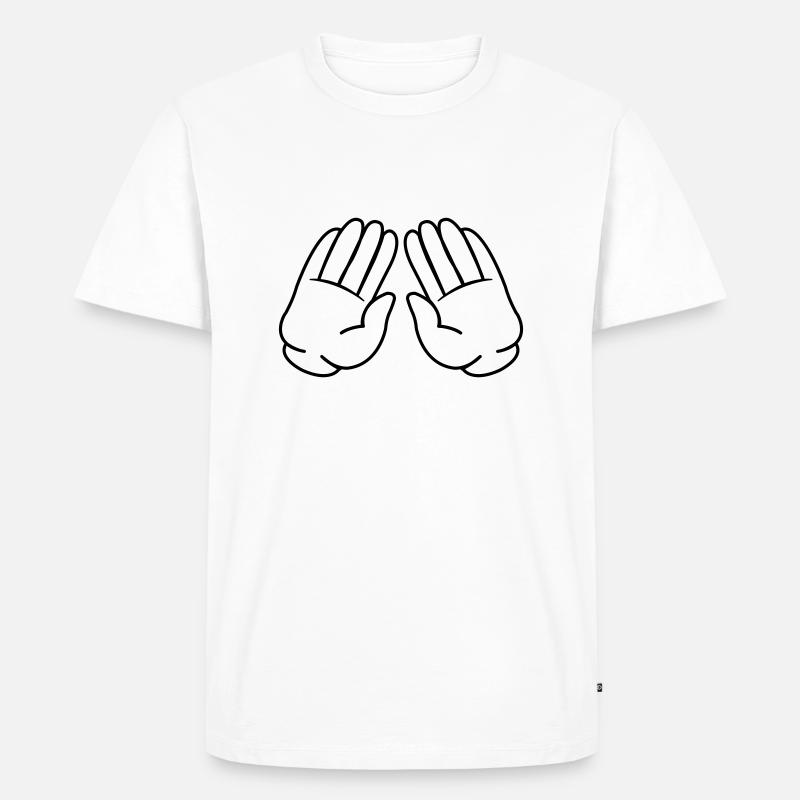 comic hände 02 - Männer Premium Bio T-Shirt - Weiß