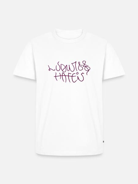Ludwigshafen Fischerhut - Männer Premium Bio T-Shirt - Weiß