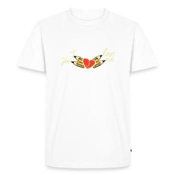 Je ne t’aime pas - T-shirt Premium bio Homme - blanc - Devant - Nico (187cm)