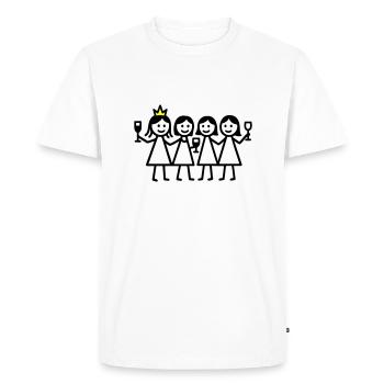 Anniversaire de poule - T-shirt Premium bio Homme - blanc - Devant - Nico (187cm)
