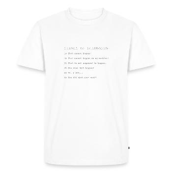 étapes de débogage - T-shirt Premium bio Homme - blanc - Devant - Nico (187cm)