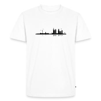 Francfort Skyline - T-shirt Premium bio Homme - blanc - Devant - Nico (187cm)