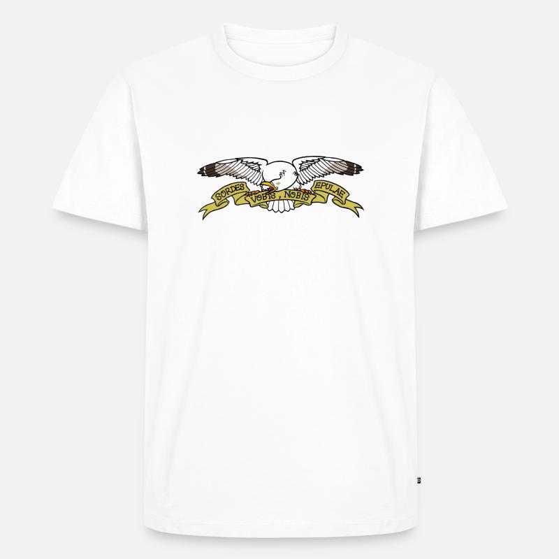 unartige Möwe - Männer Premium Bio T-Shirt - Weiß