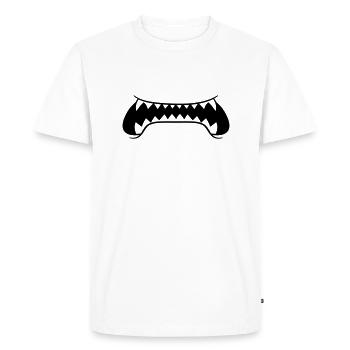 clip art dents pointues grande bouche manger gefaeh - T-shirt Premium bio Homme - blanc - Devant - Nico (187cm)