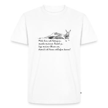 Kangourou fatigué - T-shirt Premium bio Homme - blanc - Devant - Nico (187cm)