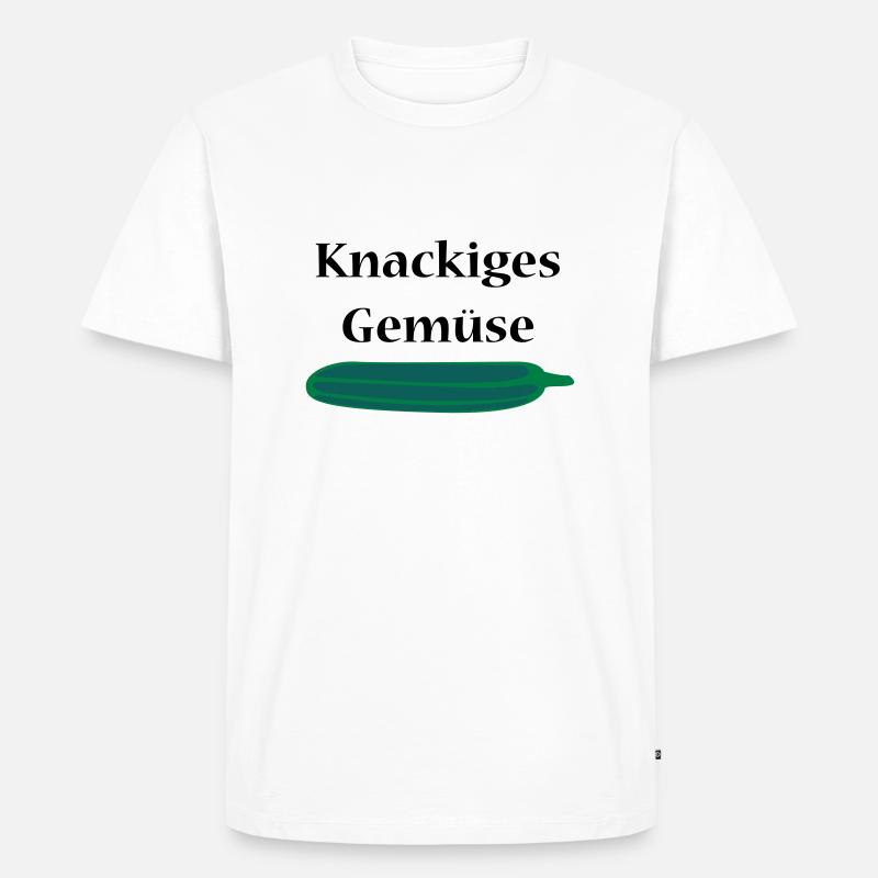 Gurke - Männer Premium Bio T-Shirt - Weiß