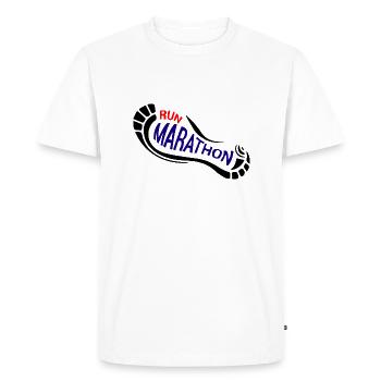 Marathon - T-shirt Premium bio Homme - blanc - Devant - Nico (187cm)