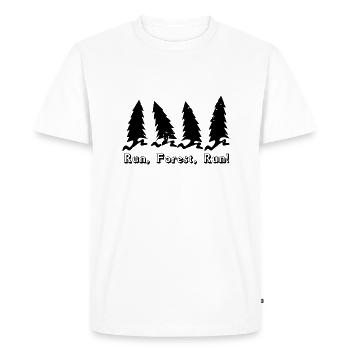 Plaisir de courir - T-shirt Premium bio Homme - blanc - Devant - Nico (187cm)