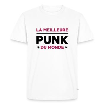 Punk / Rock / Musique / Musicien / Anarchiste - T-shirt Premium bio Homme - blanc - Devant - Nico (187cm)