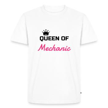 mécanique / mécanicien / mécano / garage - T-shirt Premium bio Homme - blanc - Devant - Nico (187cm)