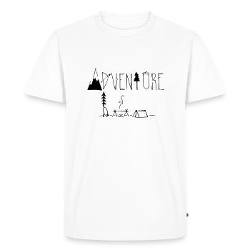 aventure - T-shirt Premium bio Homme - blanc - Devant - Nico (187cm)