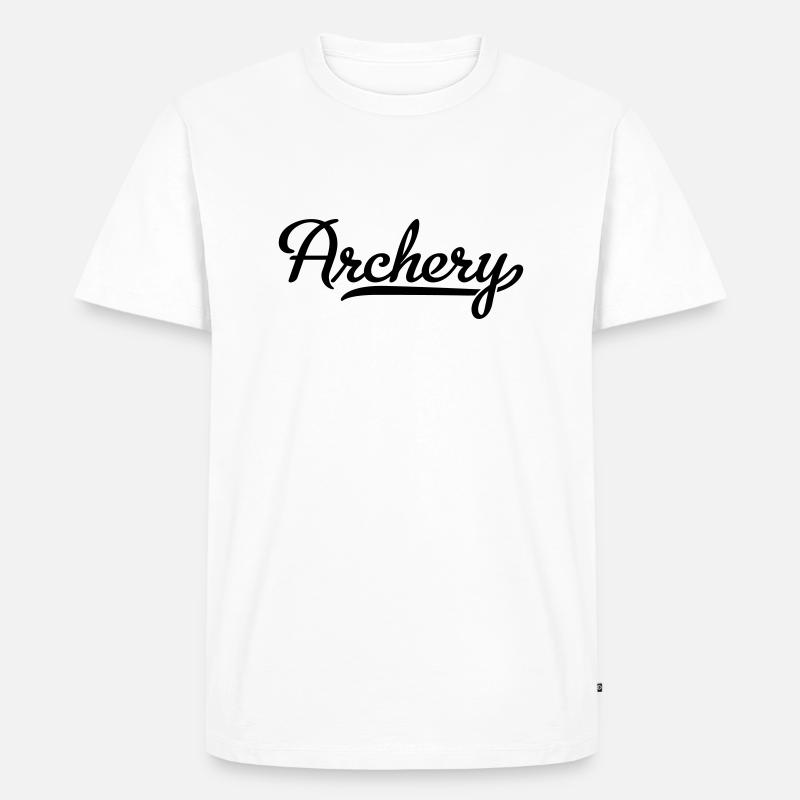 Bogenschießen - Männer Premium Bio T-Shirt - Weiß