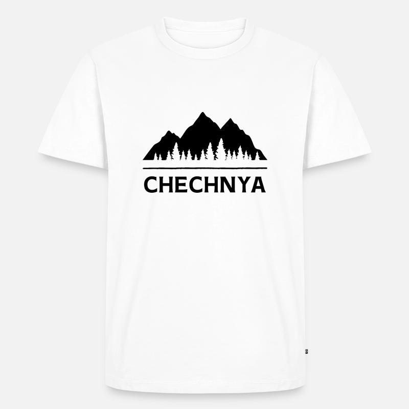 Tschetschenien Chechnya Chechen Tschetschenisch - Männer Premium Bio T-Shirt - Weiß