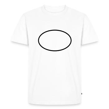 Symbol Ellipse Broad - Men's Premium Organic T-Shirt - white - Front - Nico (187cm)