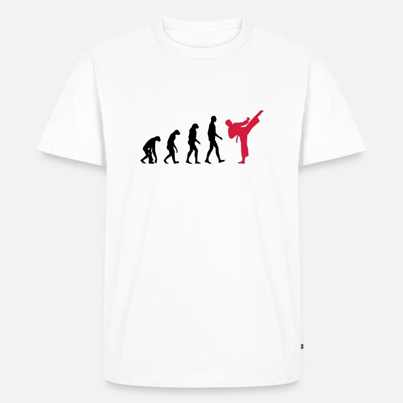 Karate - Evolution - Men's Premium Organic T-Shirt - white
