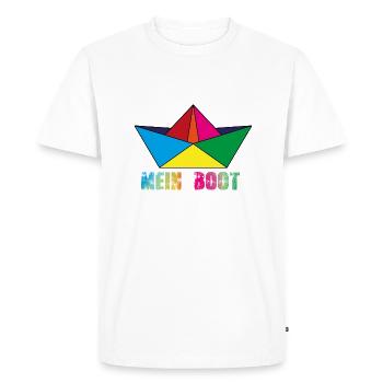 my boat,boat,paper ship,colorful,ship - Men's Premium Organic T-Shirt - white - Front - Nico (187cm)