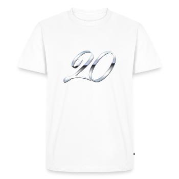 Argent 20 - T-shirt Premium bio Homme - blanc - Devant - Nico (187cm)