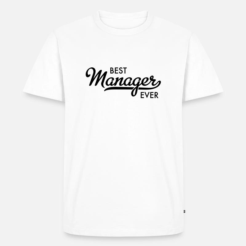 Manager - Männer Premium Bio T-Shirt - Weiß
