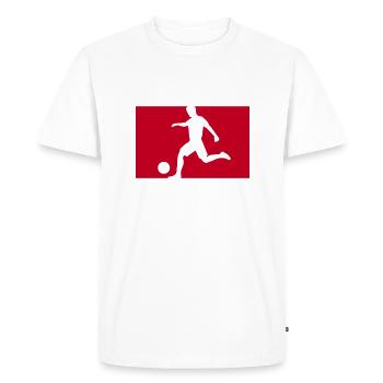 logo du football - T-shirt Premium bio Homme - blanc - Devant - Nico (187cm)