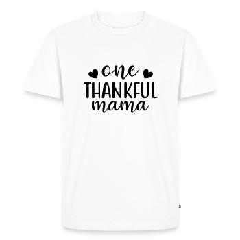 Une maman reconnaissante - T-shirt Premium bio Homme - blanc - Devant - Nico (187cm)