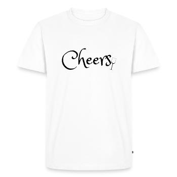 Cheers verre de vin Vêtements - T-shirt Premium bio Homme - blanc - Devant - Nico (187cm)