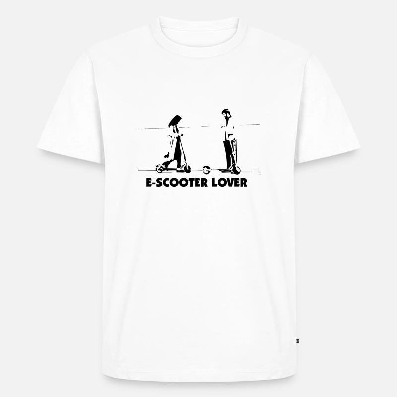 E-Scooter E-Roller Scooter - T-shirt Premium bio Homme - blanc