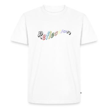 Réflexion - Réflexion - T-shirt Premium bio Homme - blanc - Devant - Nico (187cm)