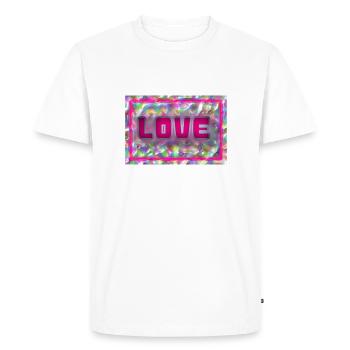 COUPLE. JUST MARRIED. EVJF. SAINT VALENTIN. MARIES - T-shirt Premium bio Homme - blanc - Devant - Nico (187cm)