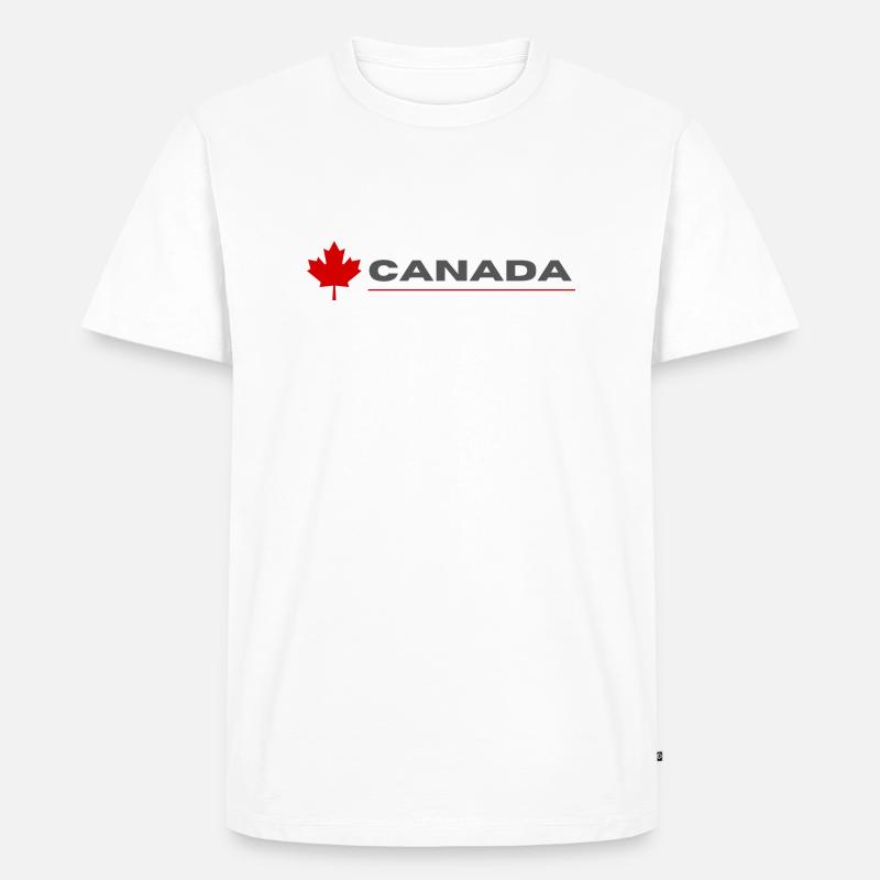 Canada - Männer Premium Bio T-Shirt - Weiß