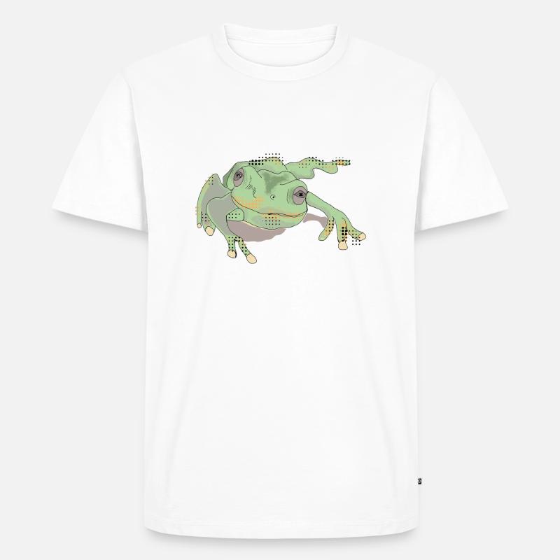 FROGGIE - Männer Premium Bio T-Shirt - Weiß