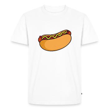 hot-dog - T-shirt Premium bio Homme - blanc - Devant - Nico (187cm)