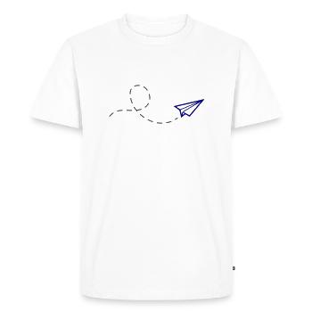 avion en papier - T-shirt Premium bio Homme - blanc - Devant - Nico (187cm)