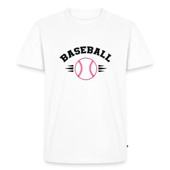 base-ball - T-shirt Premium bio Homme - blanc - Devant - Nico (187cm)