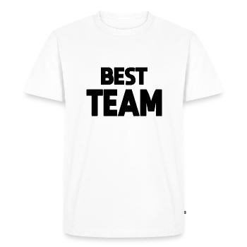Meilleure équipe Mannschaft - T-shirt Premium bio Homme - blanc - Devant - Nico (187cm)