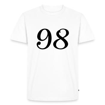 98 - Men's Premium Organic T-Shirt - white - Front - Nico (187cm)