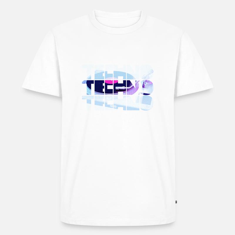 Techno #1 - Männer Premium Bio T-Shirt - Weiß