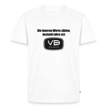 Puissance du V8 - T-shirt Premium bio Homme - blanc - Devant - Nico (187cm)
