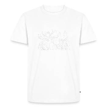 Suède Suède Viking Nordique Scandinavie Solstice d’été - T-shirt Premium bio Homme - blanc - Devant - Nico (187cm)